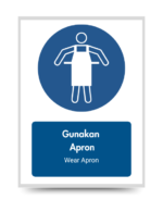 Gunakan Apron / Wear Apron - Mandatory Signs
