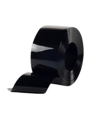Black Opaque PVC Strip Curtain Clear